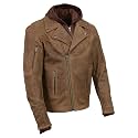 Milwaukee Leather Men's Premium Leather Motorcycle Riders Vented Jacket with Removable Hoody Liner