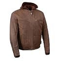 Milwaukee Leather Men's Premium Leather Motorcycle Riders Vented Jacket with Removable Hoody Liner