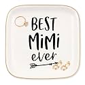 Mimi Gifts for Grandma - Best Mimi Ever, Jewelry Tray Ring Dish for Mimi, Gifts for Mimi from Grandkids Grandchildren, for Grandma Mother's Day, Birthday, Christmas, Valentine's Gifts