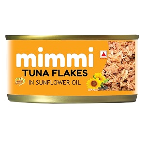 mimmi tuna flakes in sunfloweroil 180gm pack of 3 balanced nutrition  heart healthy  tuna flakes in sunflower oil  ready to eat