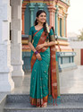 MIMOSA Woven Kanjivaram Art Silk Saree Green
