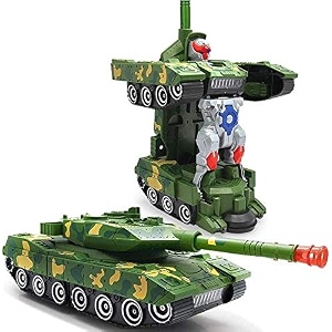 mimy deformation combat tank original transform robot toy with light amp music automatic transforming robot tank toy for kids with bump function combat tank green