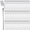 Minatee 100 Pcs Dinner Forks Bulk Set 8 Inches Stainless Steel Metal Forks