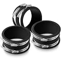 Minatee 3 Pcs 4" Dust Control Flex Cuffs with Stainless Steel Hose Clamps