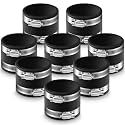 Minatee 8 Pcs 2-1/2 Inch Dust Control Flex Cuffs with Stainless Steel Hose Clamps, Flexible PVC Coupling for Plastic and Copper Plumbing Connections, Connector Ports Dust Collection Fittings