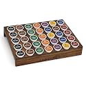 MinBoo Bamboo K Cup Holder Drawer or Countertop K Cup Organizer Coffee Pod Holder Hold 35 Coffee Pod Storage Kcup Coffee Pods Holder for Coffee Station Office and Kitchen K Cup Storage