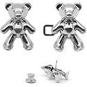 Mincerfit Button Pin (Silver Bear)
