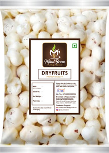 mindbrew phool makhana lotus seed pop  gorgon nut puffed kernels  big size makhana fox nut 1 x 100 g