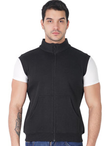 Mindseye Creations Men Sleeveless Solid Sweatshirt