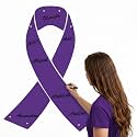 Mindsoft Purple Ribbon Banner, 59 x 45 in Pancreatic Cancer Signature