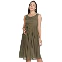 Mine4Nine Women39s Rayon A-Line Midi Casual Dress
