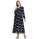 Mine4Nine Women39s Rayon A-Line Maxi Casual Dress