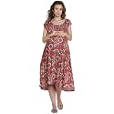Mine4Nine Women39s Rayon Skater Midi Casual Dress