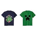 Minecraft Short Sleeve Crew Neck T-Shirts for Boys Girls Toddlers, Multipacks