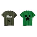Minecraft Short Sleeve Crew Neck T-Shirts for Boys Girls Toddlers, Multipacks