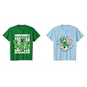 Minecraft Short Sleeve Crew Neck T-Shirts for Boys Girls Toddlers, Multipacks