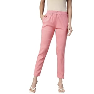 MINELLI Women Solid Cigar Pants Cotton Lycra