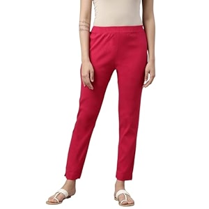 MINELLI Women Solid Cigar Pants Cotton Lycra