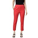 MINELLI Women Solid Cigar Pants Cotton Lycra