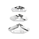 Mingle® Heavy Duty SS304 Premium Stainless Steel Bathroom Triangle Shelf Set - 3 Piece Wall Mounted Organizer | Silver, 10-inch, 8-inch, and 6-inch | 4mm Thickness | Polished Finish.