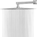 Mingle Mirror Stainless Steel 304 Square Shower Ultra Slim High Pressure Rainfall Shower Head for bathroom With Arm Shower (Pack of 1) (12 INCH + 18 INCH AM)