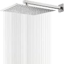 Mingle Shower Head | Shower with Sqaure Arm | 304 Stainless Steel | Overhead Shower | Shower Head For Bathroom | Wall Mounted Overhead Shower | Rain Shower Head (8X8 + 18 INCH SQ ARM)