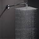 Mingle Mirror Stainless Steel 304 Square Shower Ultra Slim High Pressure Rainfall Shower Head for bathroom With Arm Shower (Pack of 1) (8 INCH + 12 INCH AM)