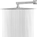 Mingle Shower Head | Shower with Sqaure Arm | 304 Stainless Steel | Overhead Shower | Shower Head For Bathroom | Wall Mounted Overhead Shower | Rain Shower Head (8X8 + 18 INCH SQ ARM)