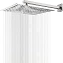 Mingle Mirror Stainless Steel 304 Square Shower Ultra Slim High Pressure Rainfall Shower Head for bathroom With Arm Shower (Pack of 1) (8INCH + 24 INCH AM)