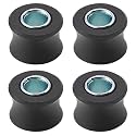 Minho 4Pcs 10MM Rear Shock Absorbing Suspension Bushing Set in Rubber Material Compatible with Most Motorcycles Scooter ATV UTV Go Kart,Black Color