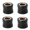 Minho 4Pcs 12MM Rear Shock Absorbing Suspension Bushing Set in Rubber Material Compatible with Most Motorcycles Scooter ATV UTV Go Kart,Black Color