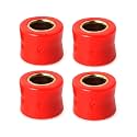 Minho 4Pcs 12MM Rear Shock Absorbing Suspension Bushing Set in Rubber Material Compatible with Most Motorcycles Scooter ATV UTV Go Kart,Red Color