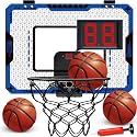 Mini Basketball Hoop for Kids, Over The Door Indoor Basketball Hoops, Blue