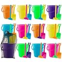 Mini Beach Buckets & Shovels (12-Pack) 4.5-Inch Sand Toy Set