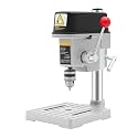 Mini Bench Drill Press, 340W Portable Electric Table Drill Machine, 3-Speed Benchtop Drills Press 0-16,000 RPM with Chuck Wrench, for Metal Wood Jewelry DIY Craft