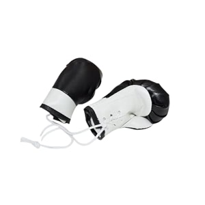 mini boxing gloves - miniature accessories for hanging bag decorative toys for home car christmas party decor black white