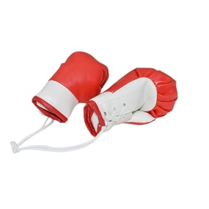 mini boxing gloves - miniature accessories for hanging bag decorative toys home car christmas party decor red white