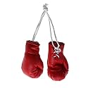 Mini Boxing Gloves - Miniature Accessories for Hanging Bag, Decorative Toys, Home, Car, Christmas Party Decor (Red)