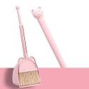 Mini Broom with Duspan for Kids,Little Housekeeping Helper Set (Pink)