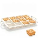 Mini Brownie Pan with Dividers, 12 Cup Square, Cream