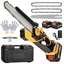 Mini Chainsaw Cordless 8'', Brushless Small Chainsaw for Home