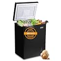 Mini Chest Freezer 3.5 Cu.Ft Compact Deep Freezer with Top Open Door Black