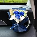 Unique Car Vent Clip Air Freshener, Aesthetic Floral Soap Rose Bouquet Diffuser Decor, Reusable Essential Oil Aroma Pad, Cute Car Accessories Gift for Women (Style F)