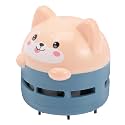 Mini Desktop Vacuum Cleaner Cute Cat Design USB Rechargeable Portable Desk Cleaner for Office Car Keyboard Dust Hair Crumbs Removal