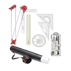 mini drafter contains sheet container tube scales procircle set square and board clips with scale for engineering drawing students architect artist