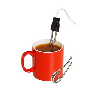 mini electric beverage warmer with power cord portable coffee and tea heater black