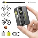 Mini Electric Bike Pump with Gauge,Portable 120PSI Bicycle Tire Inflator with Fast Inflation, Rechargeable Air Pump for Road, MTB, E-Bikes,Includes Ball Needle,Bike Accessories for Men