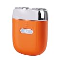 Mini Electric Shaver - USB C Fast Charge Portable Small Shavers for Men | Women - Dual Head Pocket Shaver Washable Travel Electric Razor Powerful Wet &amp; Dry Mini Razor - Easy One Button Use (Orange)