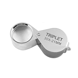 lhx mini folding 30x magnifier 21mm jewelers eye magnifying glass portable handheld tool ideal for inspecting tiny objects gems diamonds great gift for kids