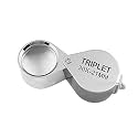 LHX Mini Folding 30x Magnifier, 21mm Jewelers Eye Magnifying Glass, Portable Handheld Tool, Ideal for Inspecting Tiny Objects, Gems, Diamonds, Great Gift for Kids